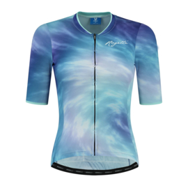 Rogelli Tie Dye dames fietsshirt korte mouwen - blauw