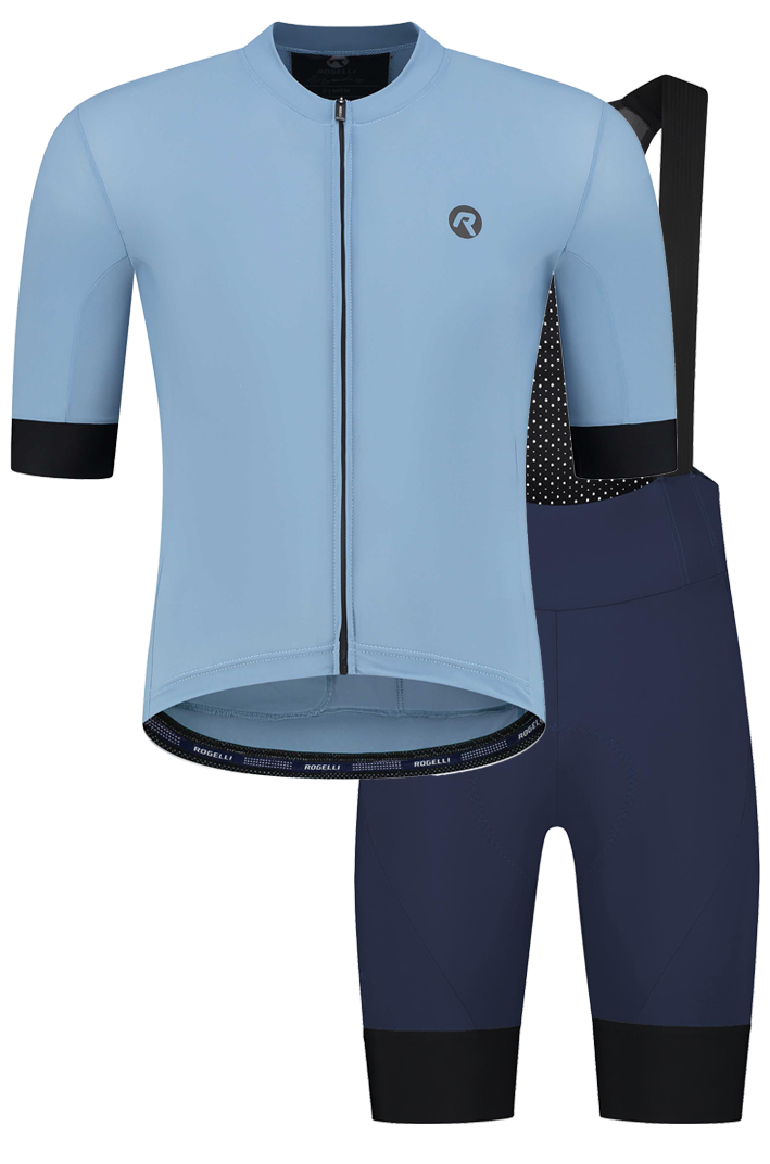 Rogelli Signature heren zomer fietskledingset - blauw