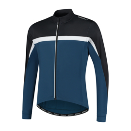 Rogelli Course heren fietsshirt lange mouwen - blauw/zwart/wit