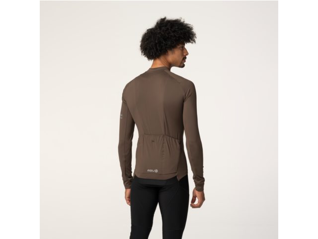 AGU Performance Solid heren fietsshirt lange mouwen - ground coffee