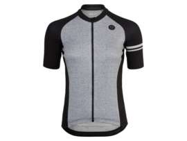 AGU Melange dames fietsshirt korte mouwen - zwart/grijs