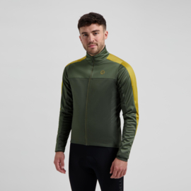 Rogelli Freeze heren winter fietsjack - groen/mosterd