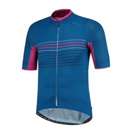 Rogelli Kalon fietsshirt korte mouwen - blauw/magenta