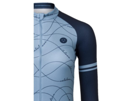 AGU Velo Wave dames fietsshirt lange mouwen - blauw