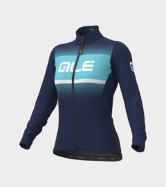 Alé Solid Blend dames fietsshirt lange mouwen - blauw/turquoise