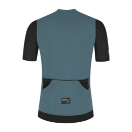 Rogelli Distance II heren fietsshirt korte mouwen - blauw/zwart