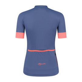 Rogelli Modesta dames fietsshirt korte mouwen - blauw/coral