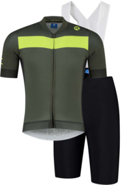 Rogelli Prime heren fietskledingset – groen/fluor/zwart