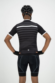 Rogelli Stripe fietsshirt korte mouwen - zwart/wit