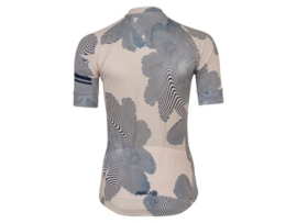 AGU Essential Striped Flower dames fietsshirt korte mouwen - peanut cream