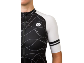 AGU Velo Wave dames fietsshirt korte mouwen - zwart/wit