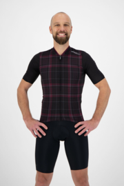 Rogelli Style fietsshirt korte mouwen - zwart/bordeaux (eco)