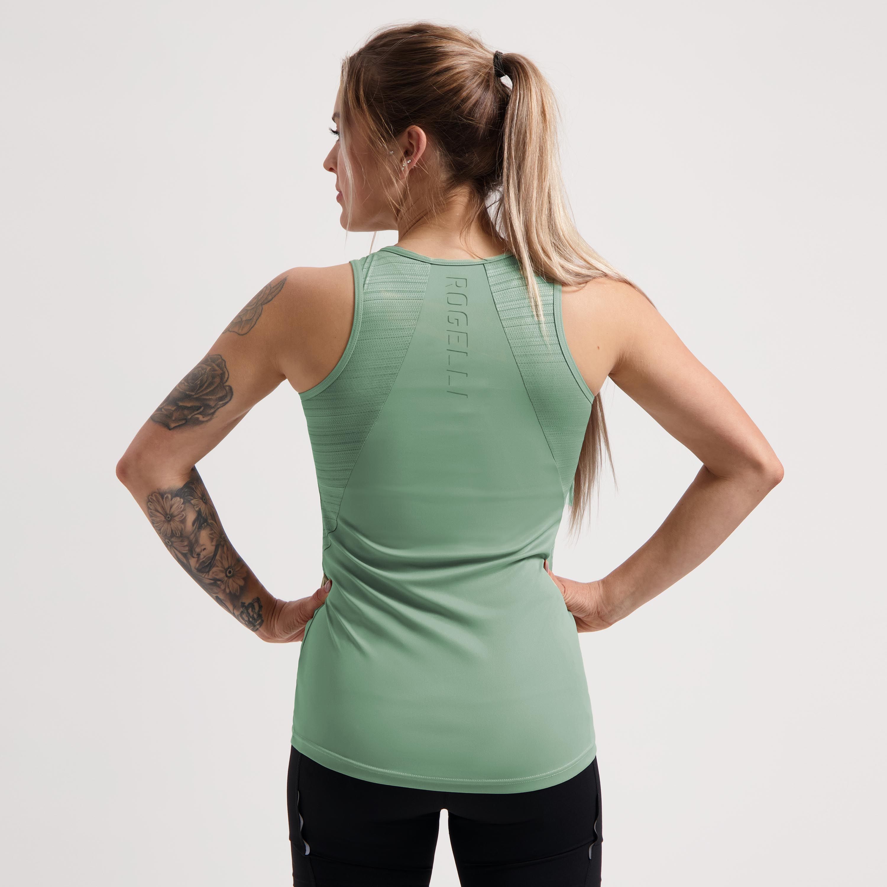 Rogelli Core hardloop singlet dames korte mouw - groen