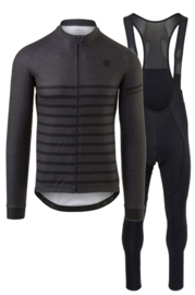 AGU Essential Melange winter fietskledingset - grijs/zwart