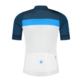 Rogelli Prime heren fietsshirt korte mouwen - wit/blauw