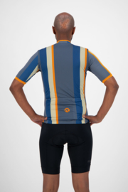 Rogelli Vintage fietsshirt korte mouwen - grijs/blauw/oranje (eco)