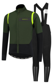 Rogelli Halo/Infinite winter fietskledingset - groen/zwart/fluor