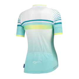 Rogelli Impress dames fietsshirt korte mouwen – turquoise/geel