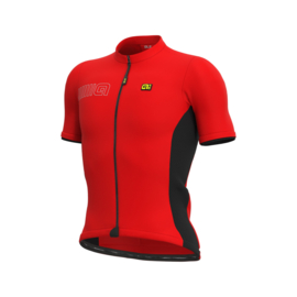 Alé Color Block fietsshirt korte mouwen - rood/zwart
