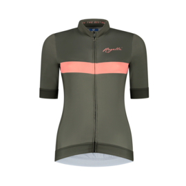 Rogelli Prime dames fietsshirt korte mouwen - groen/coral