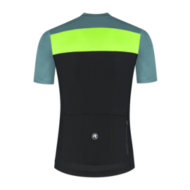 Rogelli Core Block heren fietsshirt korte mouwen - zwart/turquoise