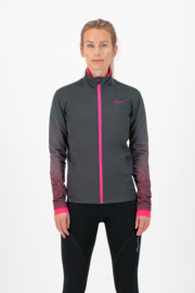 Rogelli Vivid dames winter fietsjack - grijs/roze