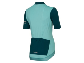 AGU Performance Colorblock dames fietsshirt korte mouwen - terme green