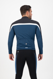 Rogelli Course heren fietsshirt lange mouwen - blauw/zwart/wit