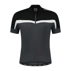 Rogelli Course kinder fietsshirt korte mouwen - grijs/zwart