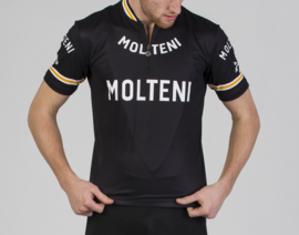 Rogelli Molteni retro fietsshirt korte mouwen - zwart