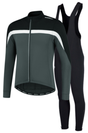 Rogelli Tavon/Course winter fietskledingset - grijs/zwart/wit