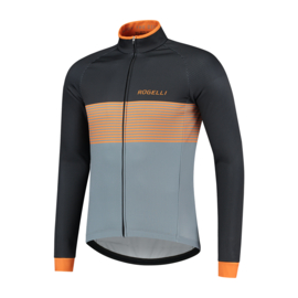 Rogelli Boost heren winter fietsjack - zwart/oranje/grijs