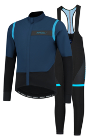 Rogelli Infinite/Fuse winter fietskledingset - blauw/zwart