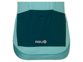 AGU Performance Colorblock dames fietsshirt korte mouwen - terme green