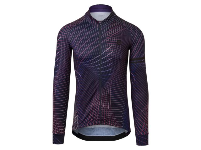 AGU Performance Nocturnal Lines heren fietsshirt lange mouwen - paars