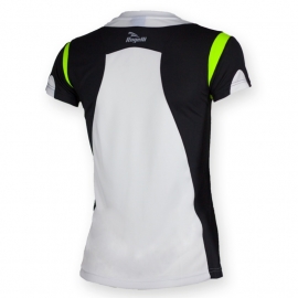 Rogelli Eabel hardloopshirt korte mouw dames - wit/zwart/fluor