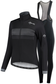 Rogelli Purpose/Nero dames winter fietskledingset - zwart/wit