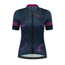 Rogelli Marble dames fietsshirt korte mouwen - blauw/roze