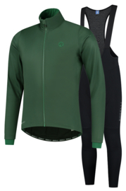 Rogelli Essential winter fietskledingset - zwart/groen