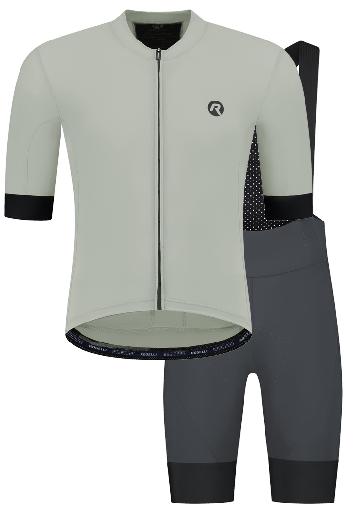 Rogelli Signature heren zomer fietskledingset - grijs