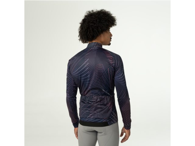 AGU Performance Nocturnal Lines heren fietsshirt lange mouwen - paars
