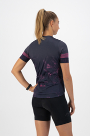Rogelli Marble dames fietsshirt korte mouwen - blauw/roze