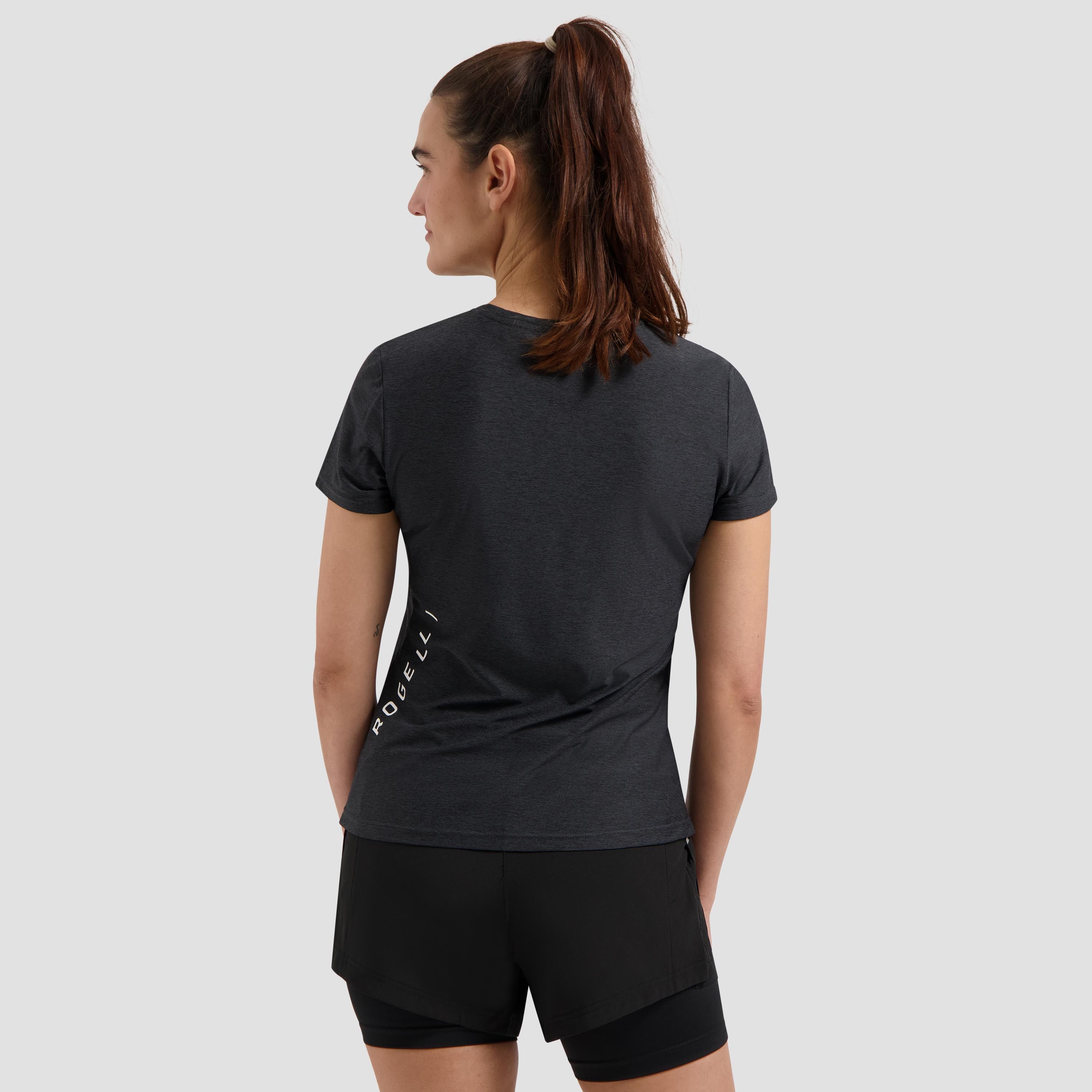 Rogelli Essential hardloopshirt dames korte mouw - zwart
