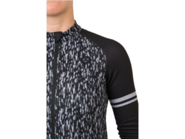 AGU Essential Melange dames fietsshirt lange mouwen - zwart/wit