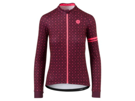 AGU Essential/Velo Love dames winter fietskledingset - zwart/bordeaux