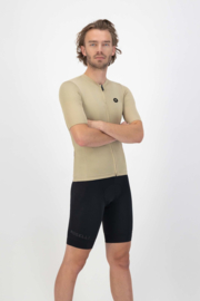 Rogelli Distance heren fietsshirt korte mouwen - zand