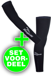 Rogelli Promo kinder arm- en beenstukken setvoordeel - zwart