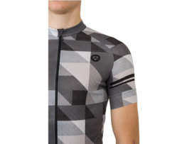 AGU Triangle Stripe fietsshirt korte mouwen - zwart/grijs