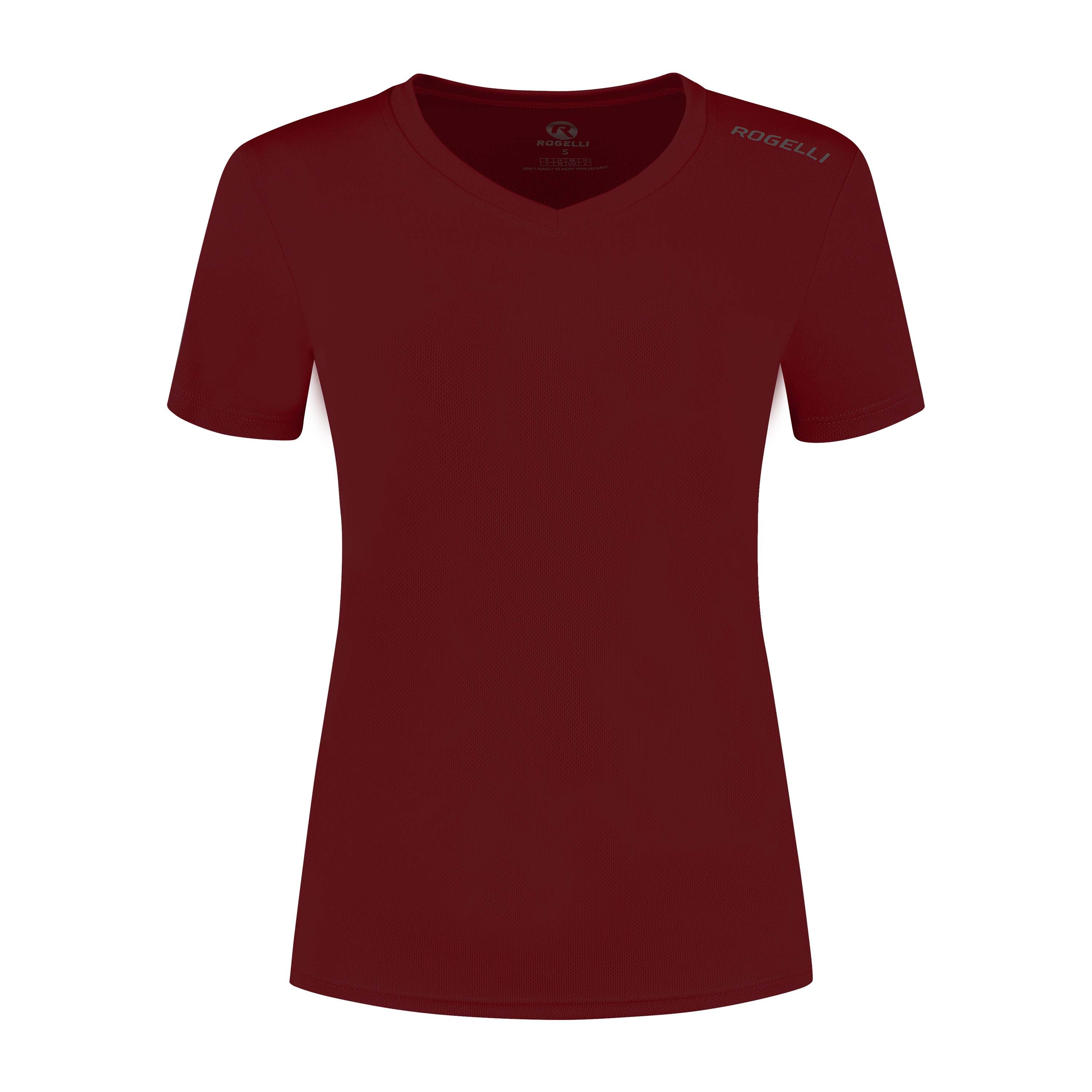 Rogelli Promo dames hardloopshirt korte mouw - bordeaux