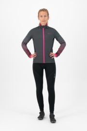 Rogelli Liona/Vivid dames winter fietsjack - grijs/roze/zwart